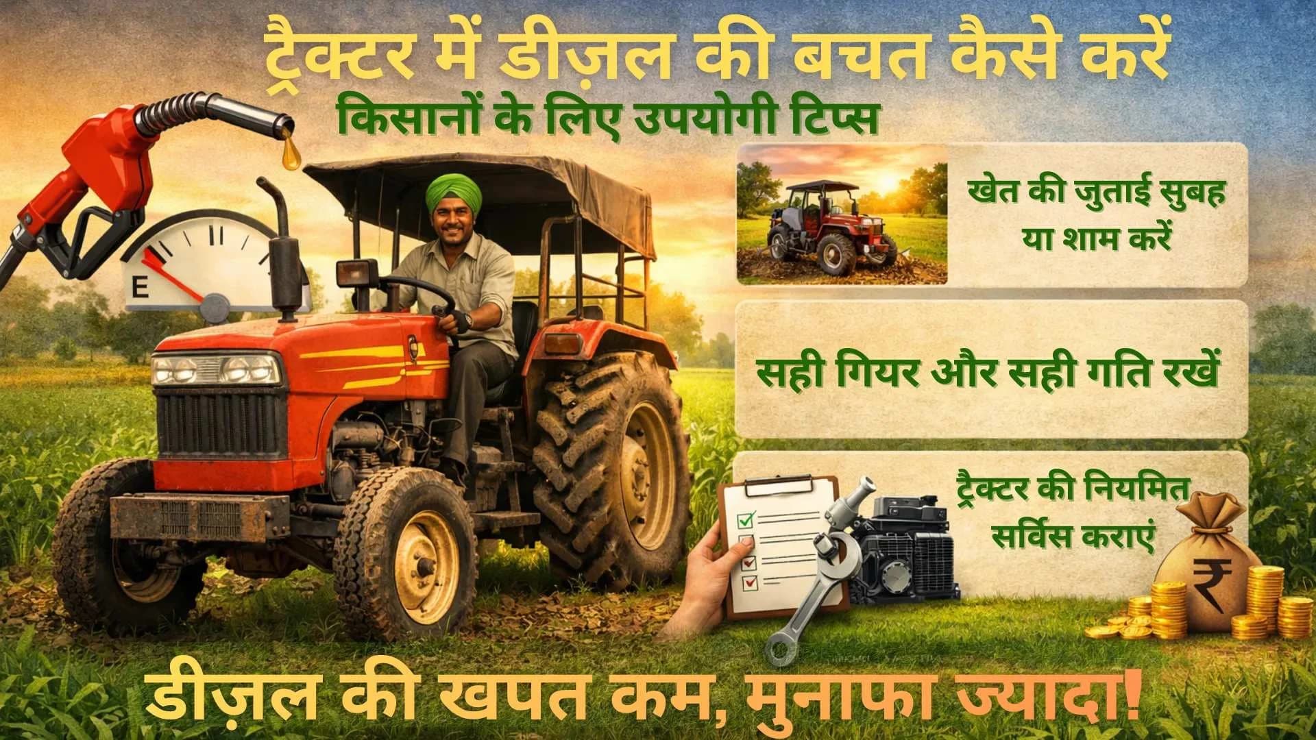 ट्रैक्टर में डीज़ल बचाने के तरीके | Tractor Diesel Saving Tips